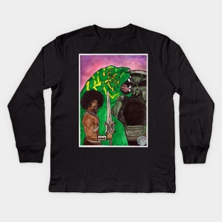 Afro He-Man Kids Long Sleeve T-Shirt